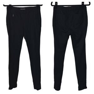 Vince Pants Skinny Trouser Knit Stretch Jogger Zip Pocket High Rise Black S